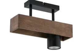 Deckenleuchten|Flurlampen*Sigma Moderne Deckenleuchte Metall Holz GU10 L:27 cm wohnlich