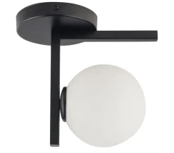 Deckenleuchten|Flurlampen*Sigma Moderne Deckenleuchte Schwarz Kugel Glas G9 wohnlich