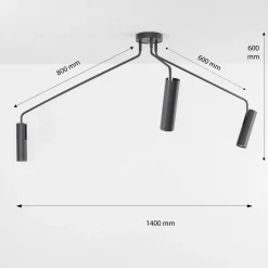 Moderne Lampen|Küchenlampen*Nowodvorski Moderne Deckenleuchte Schwarz drehbar
