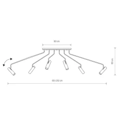 Wohnzimmerlampen|Moderne Lampen*Nowodvorski Moderne Deckenleuchte Schwarz 6-flmg