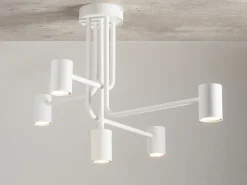 Deckenleuchten|Moderne Lampen*Sigma Moderne Deckenleuchte Weiß Metall GU10 auffällig