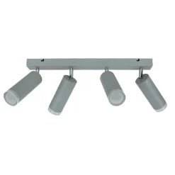 Deckenleuchten|Flurlampen*Lamkur Moderne Deckenstrahler Silber lang Aluminium Lampe