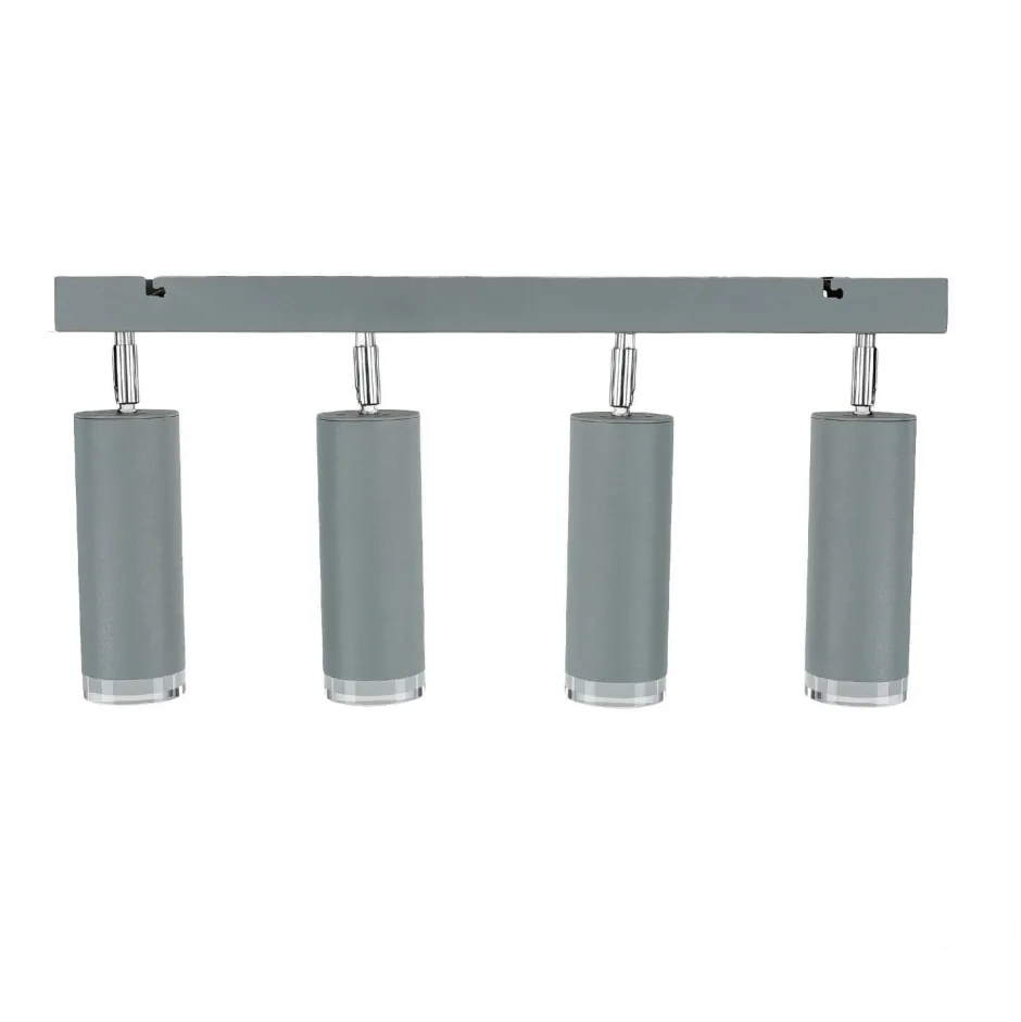 Deckenleuchten|Flurlampen*Lamkur Moderne Deckenstrahler Silber lang Aluminium Lampe