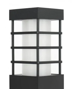 SU-MA Moderne Gartenleuchte eckig 75 cm IP54 Schwarz< Moderne Außenleuchten|Wegeleuchten