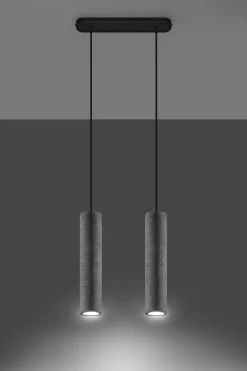 Sollux Moderne Hängelampe Beton 2x GU10 Modern Küche Esszimmer< Wohnzimmerlampen|Betonlampen