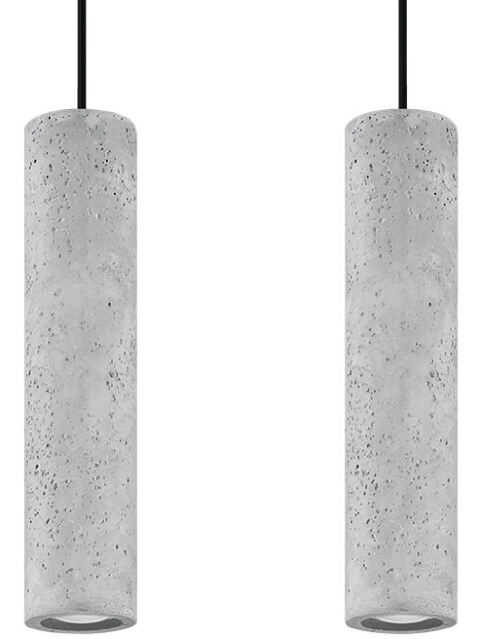 Sollux Moderne Hängelampe Beton 2x GU10 Modern Küche Esszimmer< Wohnzimmerlampen|Betonlampen