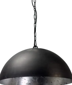 Industrie Lampen|Vintage Lampen*Masterlight Moderne Hängelampe LARINO Grau Metall Silber Ø50cm