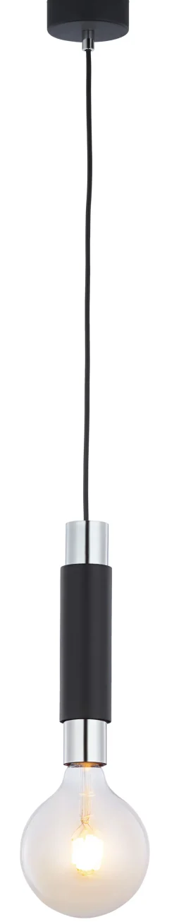 Jupiter Moderne Hängelampe Metall in Schwarz Chrom E27< Hängelampen|Moderne Lampen