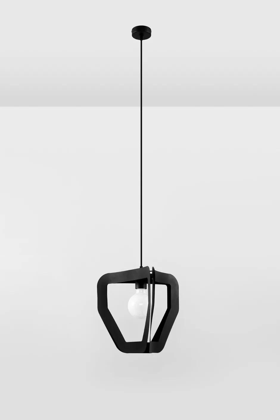 Hängelampen|Wohnzimmerlampen*Sollux Moderne Hängelampe Metall Schwarz verstellbar E27