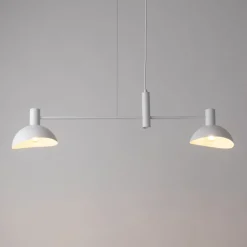 Moderne Lampen|Designerlampen*Sigma Moderne Hängelampe Metall Weiß L:90 cm E14 dekorativ