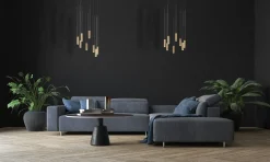 Hängelampen|Moderne Lampen*Sigma Moderne Hängelampe Metall Messing Gold Schwarz Ø30 cm