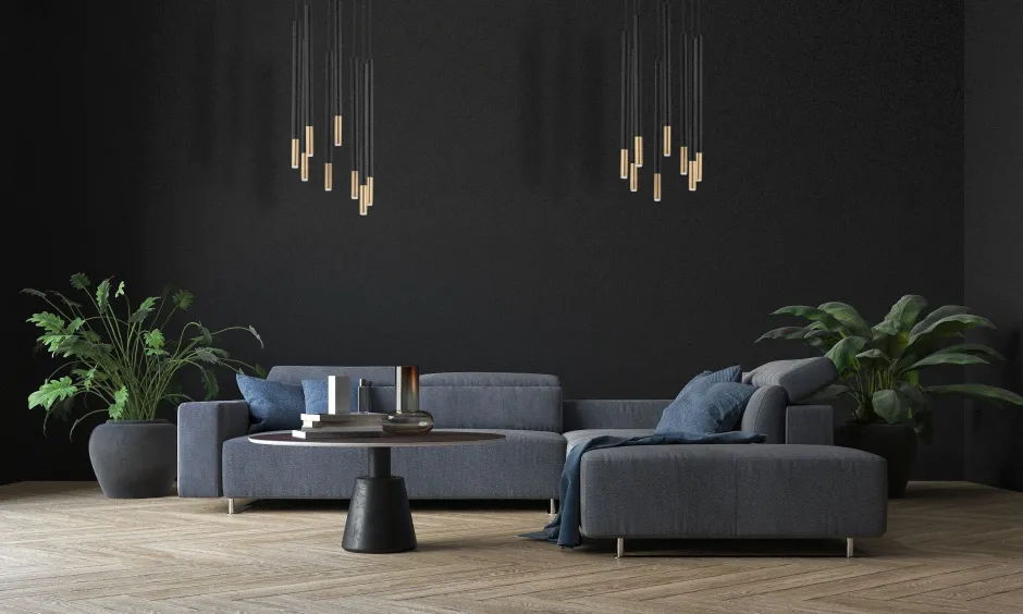 Hängelampen|Moderne Lampen*Sigma Moderne Hängelampe Metall Messing Gold Schwarz Ø30 cm