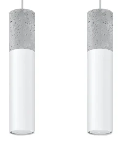 Sollux Moderne Hängeleuchte Metall Beton 2-flammig GU10< Wohnzimmerlampen|Moderne Lampen