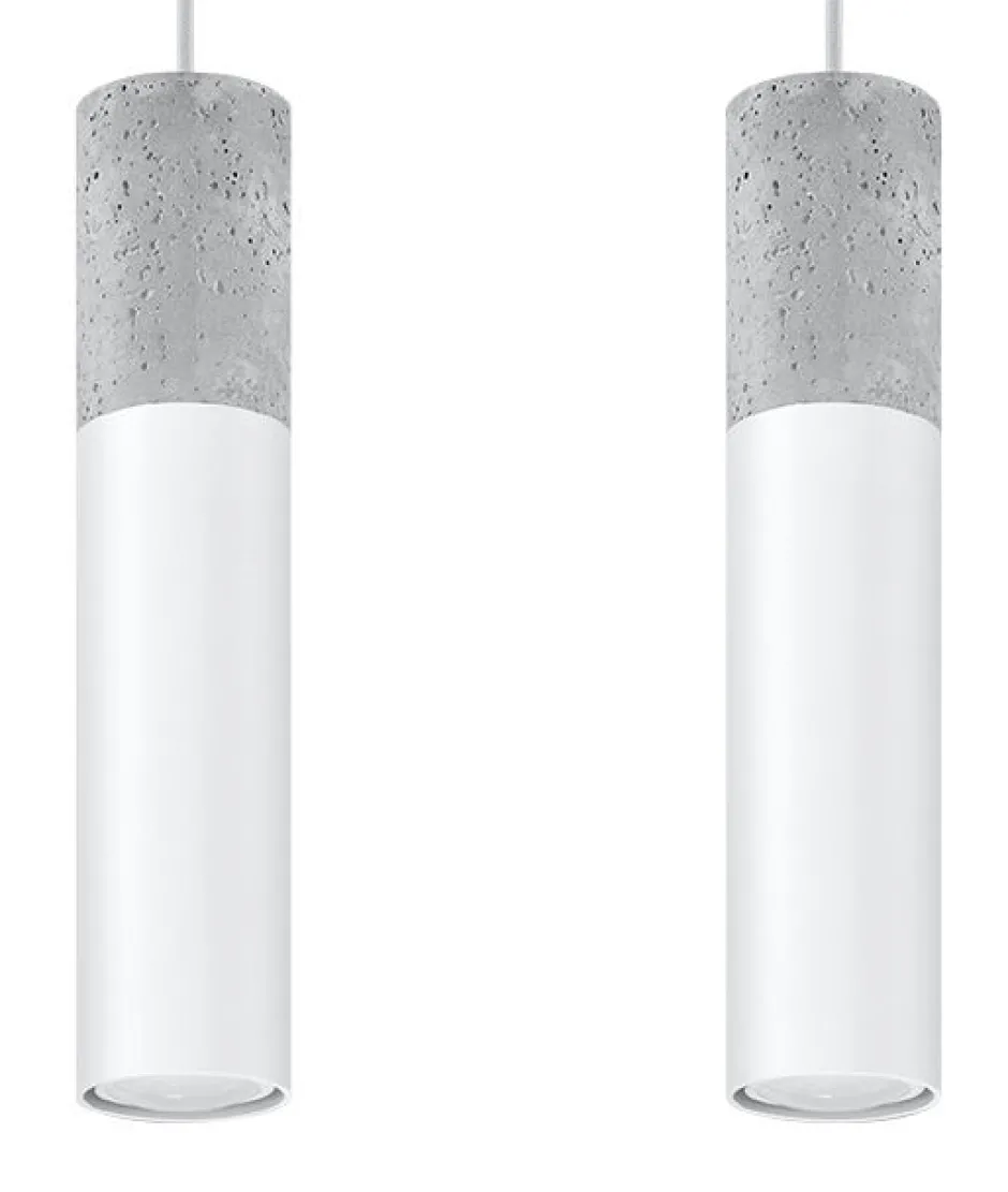 Sollux Moderne Hängeleuchte Metall Beton 2-flammig GU10< Wohnzimmerlampen|Moderne Lampen