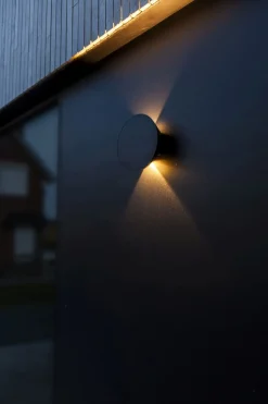 Solarleuchten|Led Außenleuchten*Eco-Light Moderne LED Solar-Außenlampe Wand IP54 Dunkelgrau 5 W