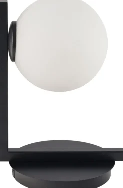Tischlampen|Kugellampen*Sigma Moderne Nachttischleuchte Schwarz Glas G9 27 cm klein