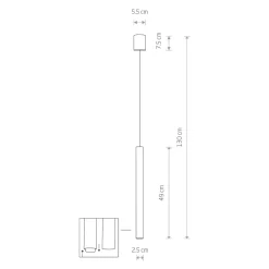 Metall Lampen|Designerlampen*Nowodvorski Moderne Pendelleuchte Braun matt G9 Ø 2,5 cm Metall