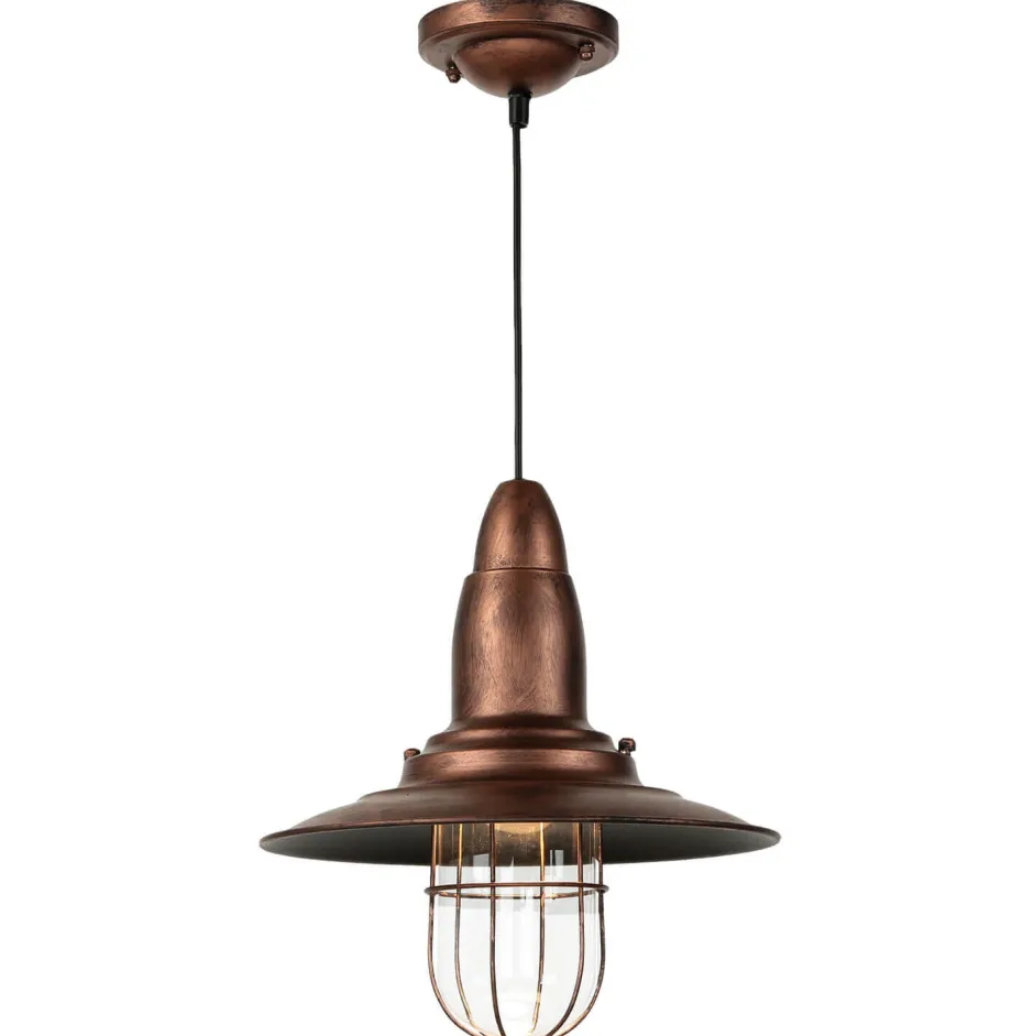Trio Reality Moderne Pendelleuchte FISHERMAN in Kupfer Antik< Hängelampen|Esszimmer Lampen