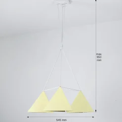 Luminex Moderne Pendelleuchte in Gelb< Hängelampen|Esszimmer Lampen