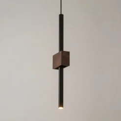 Hängelampen|Moderne Lampen*Sigma Moderne Pendelleuchte Metall Holz Schwarz G9 wohnlich