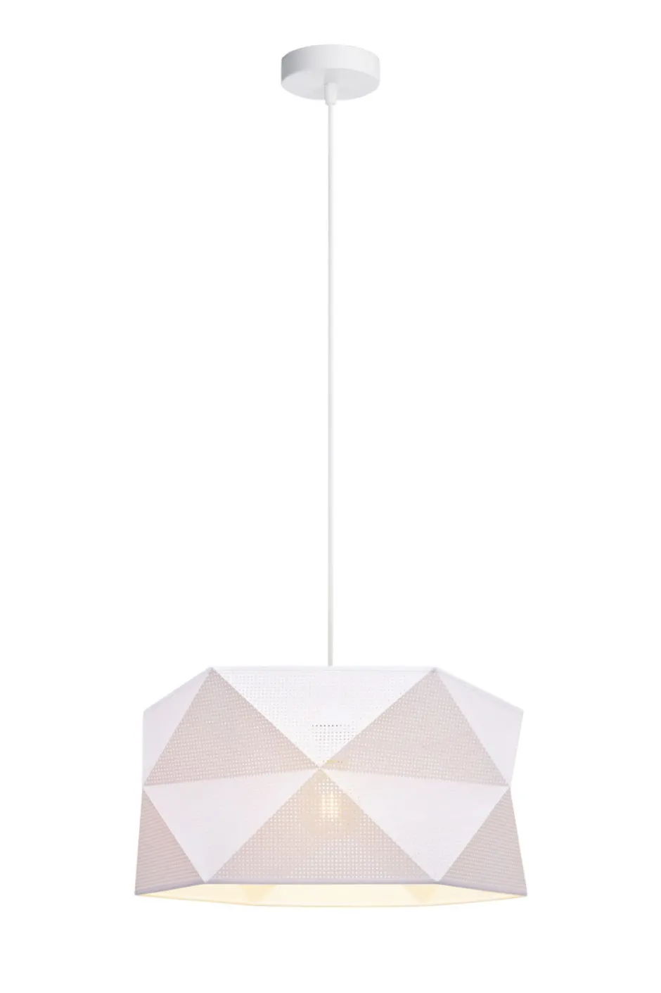 Belis Moderne Pendelleuchte Stoff blendarm E27 L:70 Weiß Gold< Hängelampen|Bürolampen