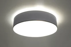 Deckenleuchten|Flurlampen*Sollux Moderne runde Deckenleuchte Deckenlampe in Grau