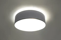 Sollux Moderne runde Deckenleuchte in Grau< Deckenleuchten|Flurlampen