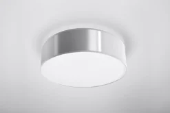 Sollux Moderne runde Deckenleuchte in Grau< Deckenleuchten|Flurlampen