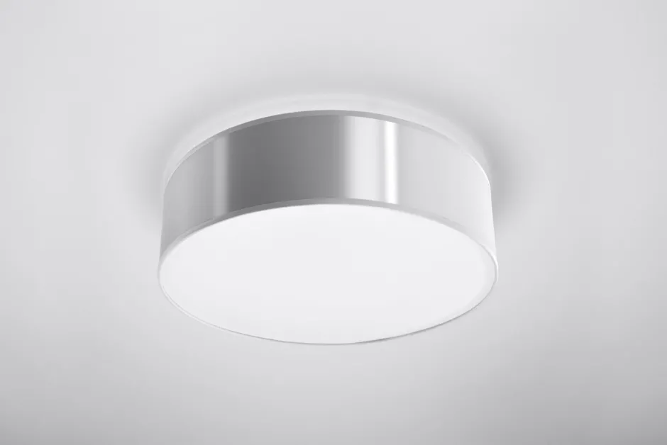 Sollux Moderne runde Deckenleuchte in Grau< Deckenleuchten|Flurlampen