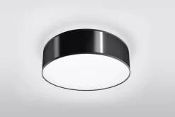 Deckenleuchten|Flurlampen*Sollux Moderne runde Deckenleuchte ATIS in Schwarz