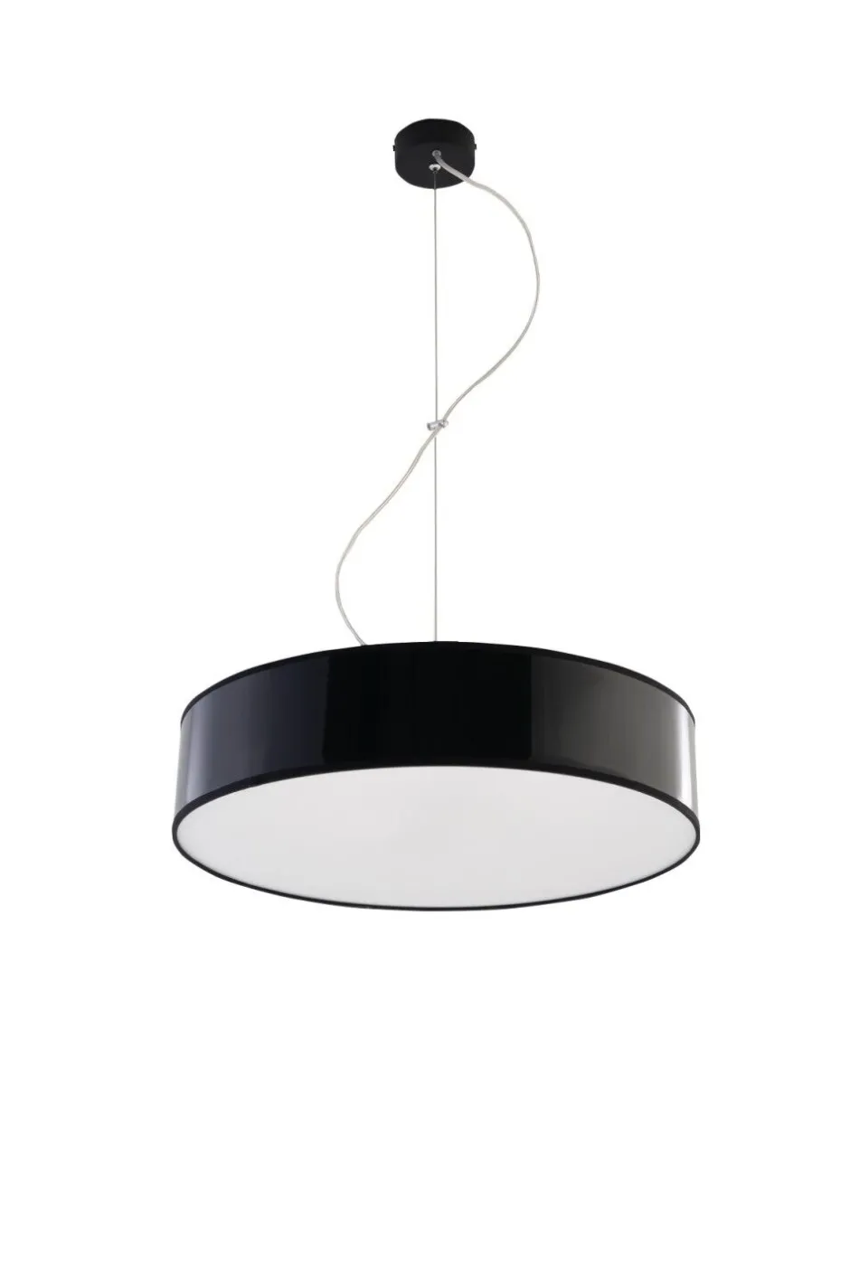 Hängelampen|Esszimmer Lampen*Sollux Moderne runde Pendelleuchte ATIS in Schwarz