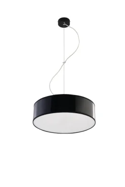 Sollux Moderne runde Pendelleuchte in Schwarz< Hängelampen|Moderne Lampen