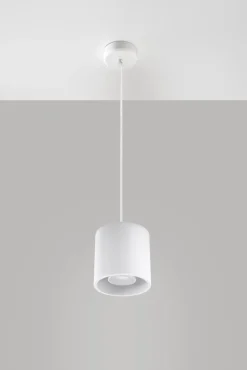 Sollux Moderne runde Pendelleuchte RODA Weiß< Hängelampen|Esszimmer Lampen