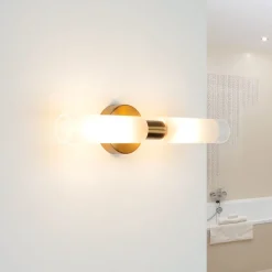 Flurlampen|Glaslampen*Easylight Moderne Spiegelleuchte in Messing DAVILA