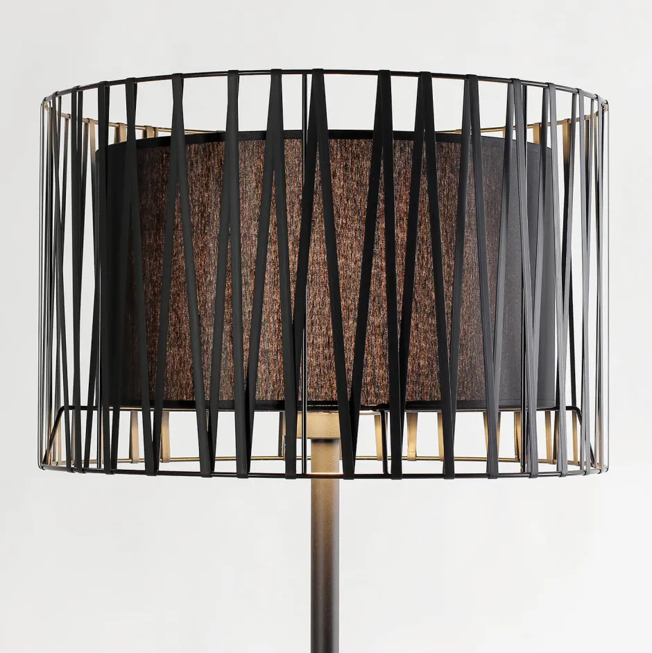 TK Lighting Moderne Stehlampe Schwarz Metall rund 145 cm< Moderne Lampen|Stehlampen