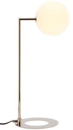 Tischlampen|Schlafzimmer Lampen*Jupiter Moderne Tischlampe G9 Glas Nickel Kugel H:50 cm blendarm
