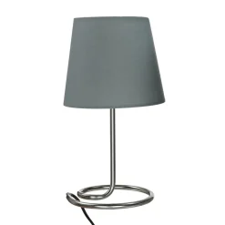 Easylight Moderne Tischlampe Stoff Grau Metall 33 cm elegant E14< Stofflampen|Moderne Lampen