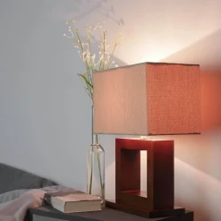 Searchlight Moderne Tischleuchte WINDOW< Schlafzimmer Lampen|Stofflampen