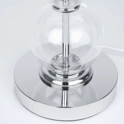 Searchlight Moderne Tischleuchte Wohnzimmerlampe Chrom< Wohnzimmerlampen|Stofflampen