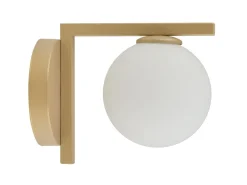 Sigma Moderne Wandleuchte Metall Gold Glas G9 B:14 cm klein< Wandleuchten|Küchenlampen