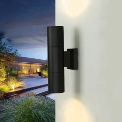 Nowodvorski Moderne Wandleuchte Schwarz Up Down IP54 Outdoor< Moderne Lampen|Fassadenstrahler