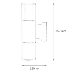 Nowodvorski Moderne Wandleuchte Schwarz Up Down IP54 Outdoor< Moderne Lampen|Fassadenstrahler