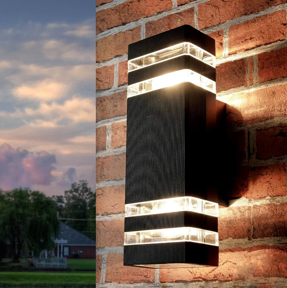 Moderne Lampen|Fassadenstrahler*Nowodvorski Moderne Wandleuchte Up Down für Außen E27 IP54 RIO