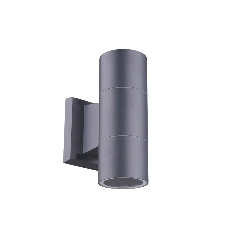 Metall Lampen|Feuchtraumleuchten*Harms Import Moderne Wandleuchte Up Down Anthrazit GU10 IP44 außen