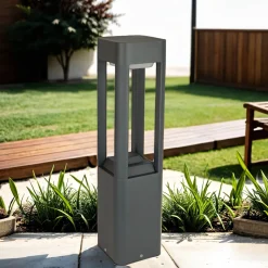 Metall Lampen|Wegeleuchten*SU-MA Moderne Wegeleuchte Anthrazit 50 cm IP54 GX53