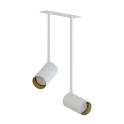 Deckenleuchten|Esszimmer Lampen*Nowodvorski Moderner Deckenspot Weiß Gold H:41cm verstellbar 2x