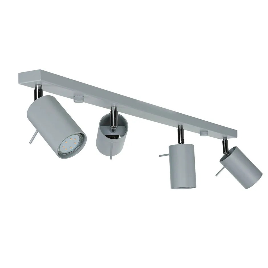 Wohnzimmerlampen|Moderne Lampen*Sollux Moderner Deckenstrahler ETNA Grau 80 cm lang