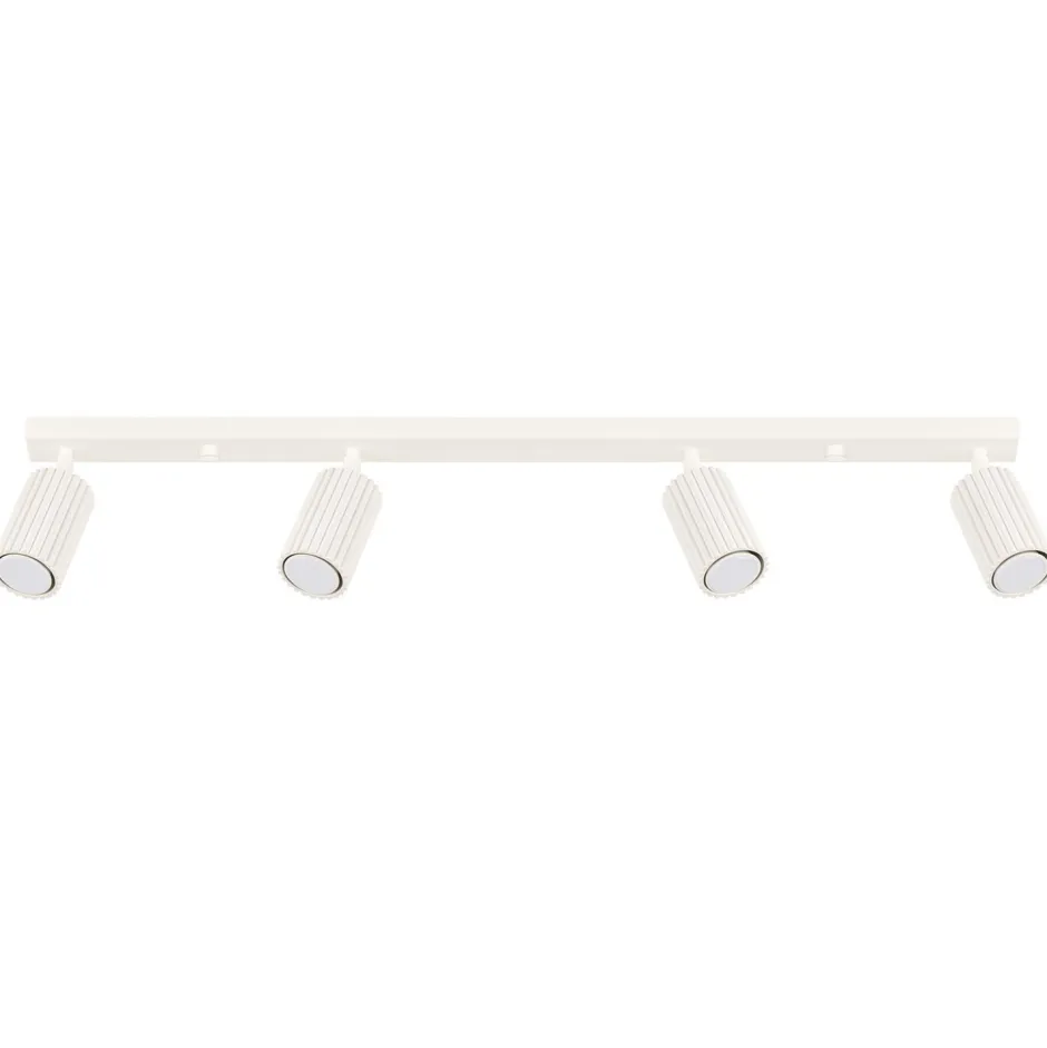 Sollux Moderner Deckenstrahler 4-flammig GU10 B: 81 cm in Creme< Flurlampen|Wohnzimmerlampen