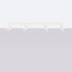 Sollux Moderner Deckenstrahler 4-flammig GU10 B: 81 cm in Creme< Flurlampen|Wohnzimmerlampen