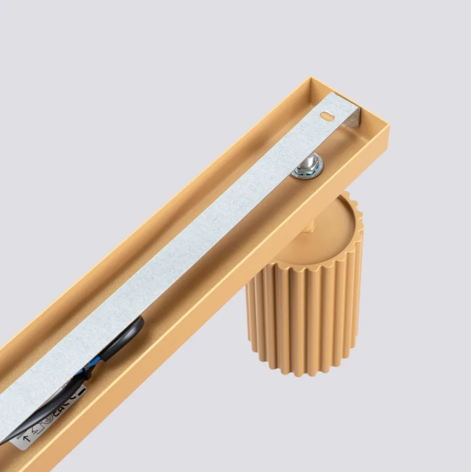 Flurlampen|Wohnzimmerlampen*Sollux Moderner Deckenstrahler 3-flammig GU10 B: 45 cm in Gold